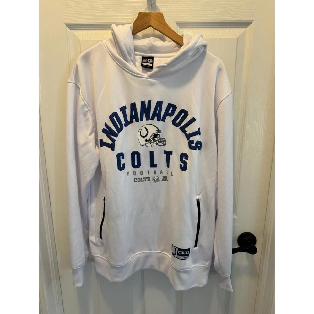White Indianapolis Colt Hoodie Sweatshirt‎ Size Medium NWT - Picture 2 of 5